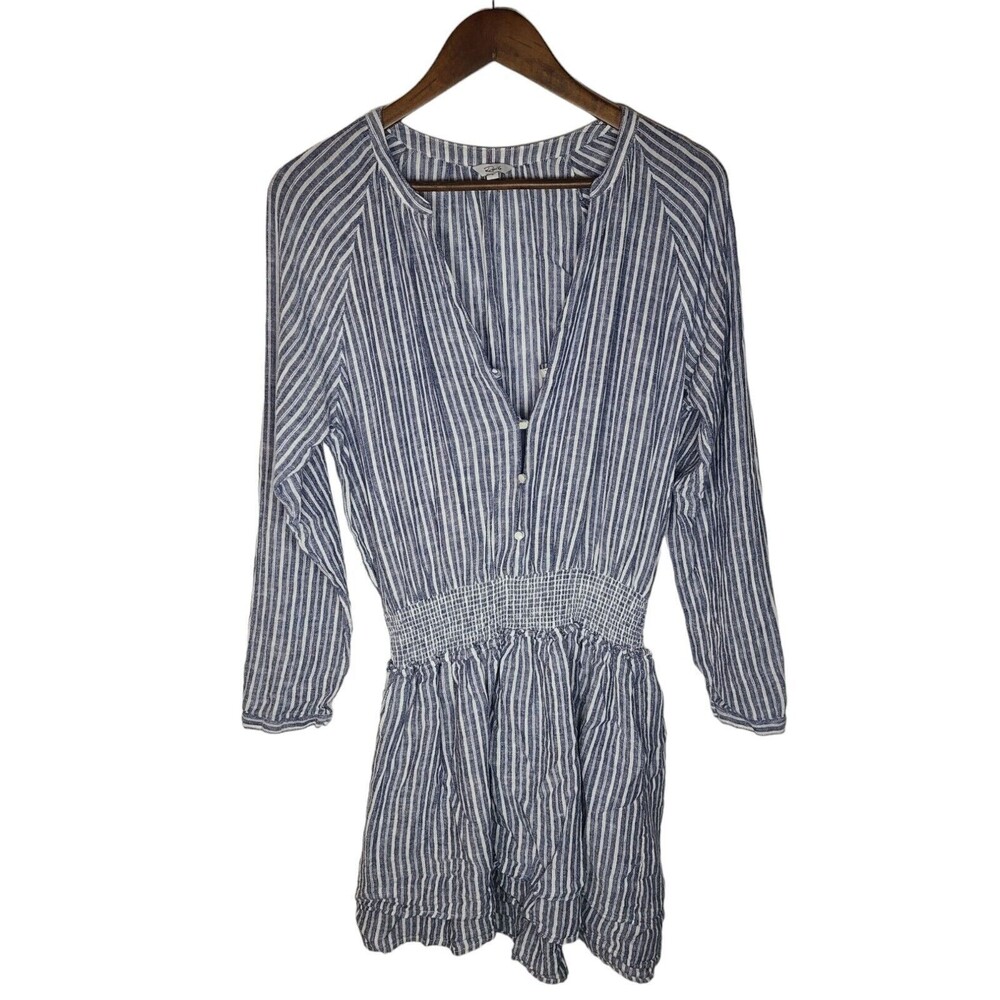 Rails Jasmine Tibet Stripe Lightweight Linen Long… - image 1